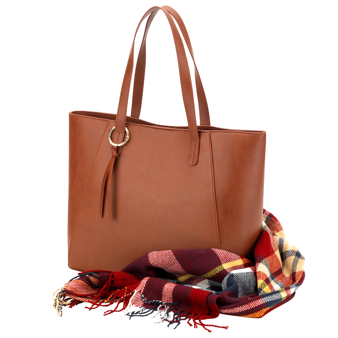 Camel Carly purse large vegan leather bag tote